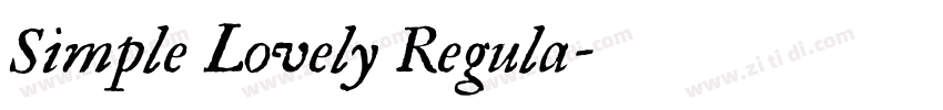 Simple Lovely Regula字体转换